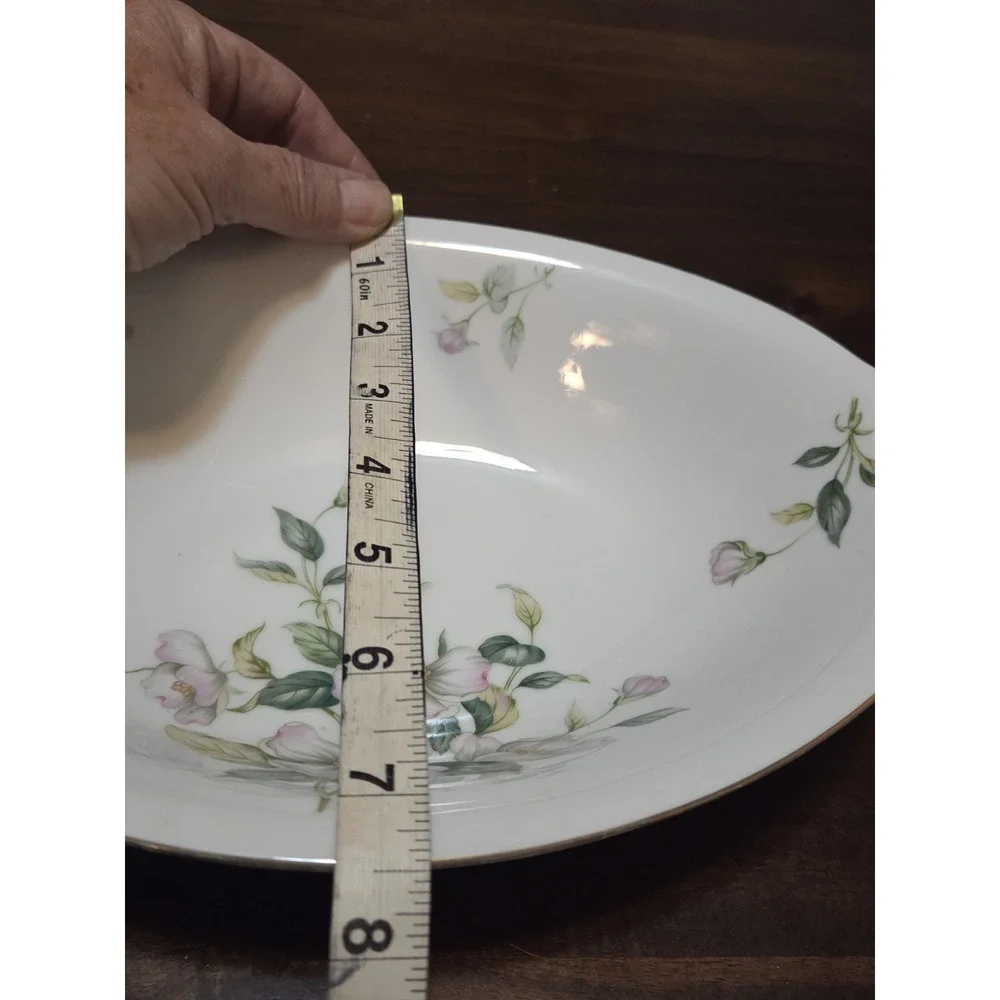 Vintage Sango Japan fine china oval serving Bowl 